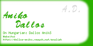 aniko dallos business card